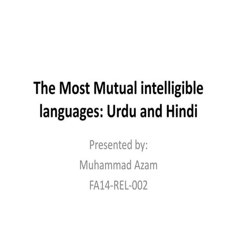 The most mutual intelligible languages