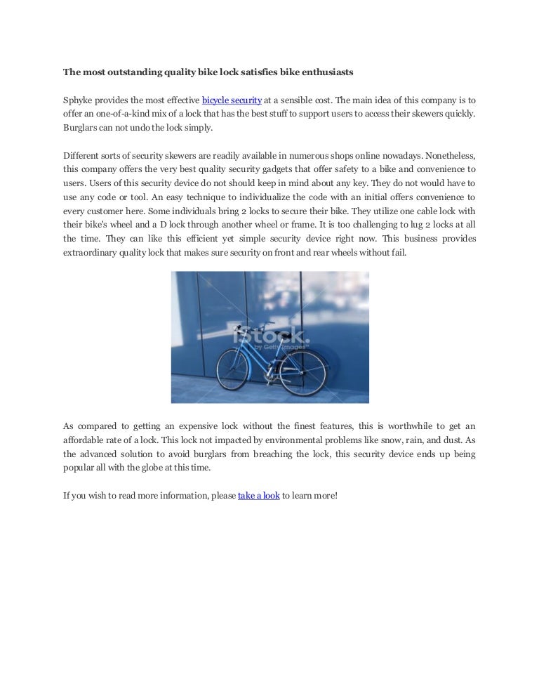 bike main lock