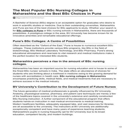 The Most Popular BSc Nursing Colleges in Maharashtra and the Best BSc Choices...