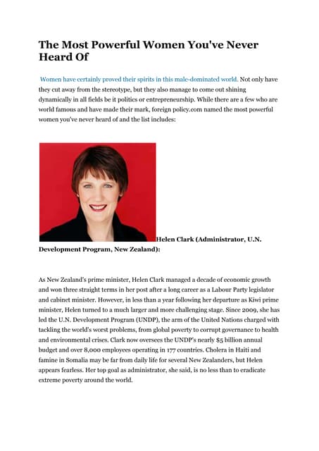 The most powerful women you have never heard of 