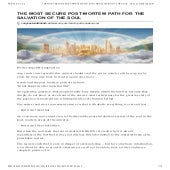 THE MOST SECURE POST-MORTEM PATH FOR THE SALVATION OF THE SOUL 