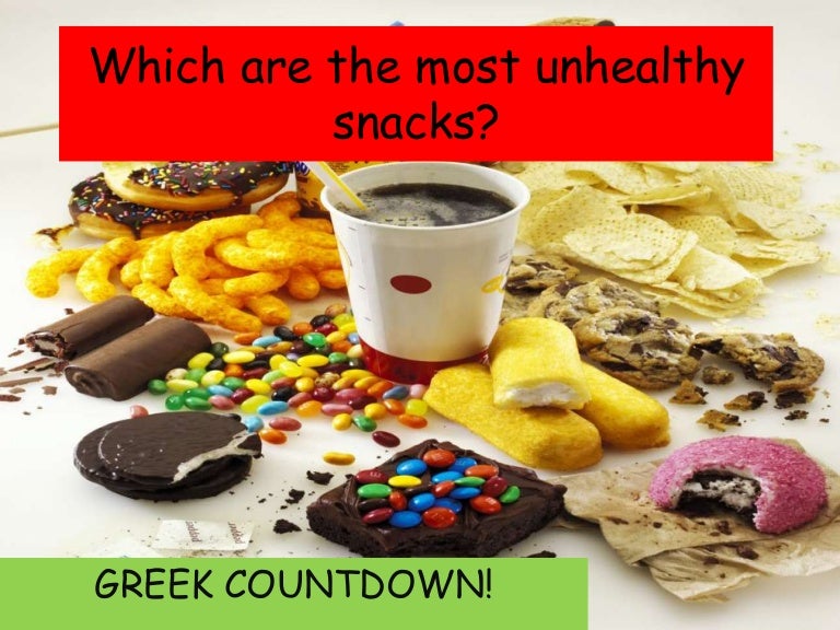 The most unhealthy snacks according to greek students