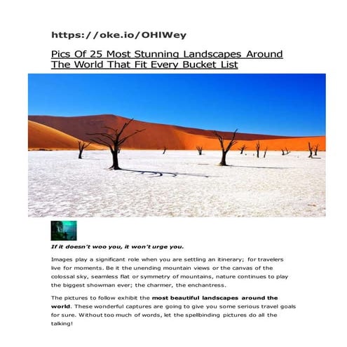 The most wonderful landscapes in the world | DOCX