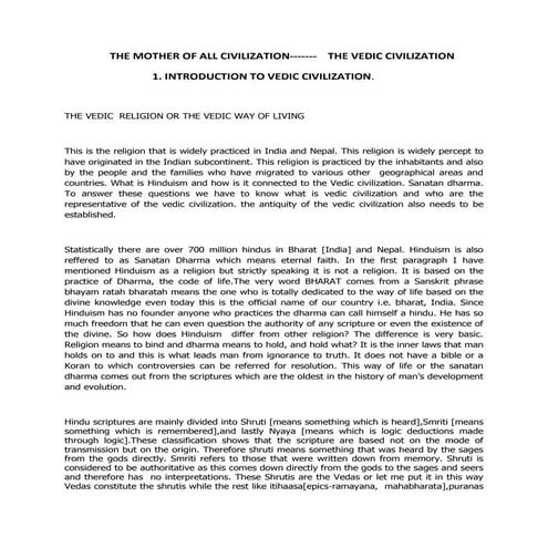 The Mother Of All Civilization