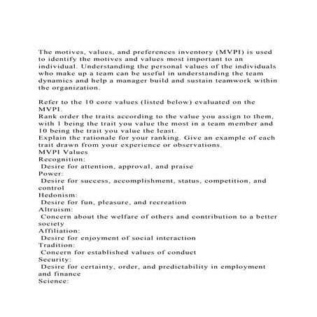 MVPI | PDF