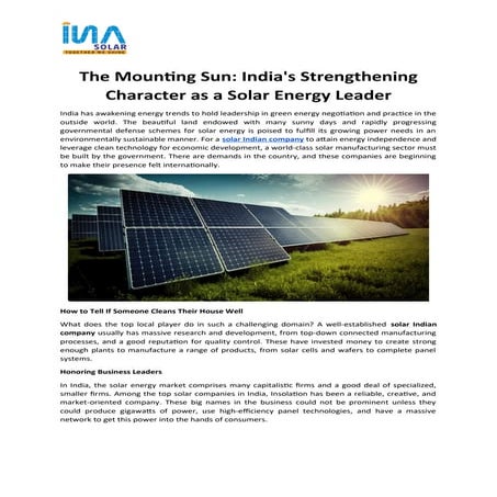 The Mounting Sun India's Strengthening Character as a Solar Energy Leader.docx