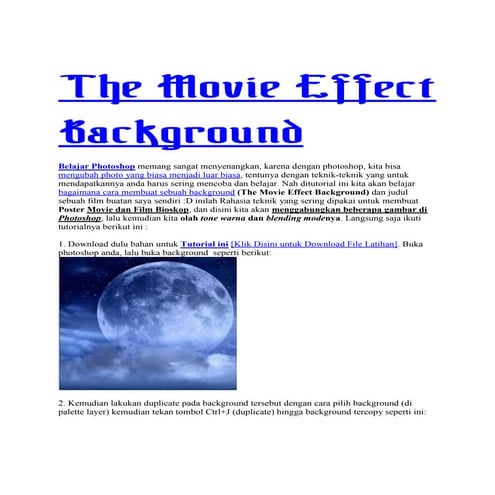 The movie effect background