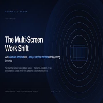 The Multi-Screen Work Shift: Why Portable Monitors and Laptop Screen ...