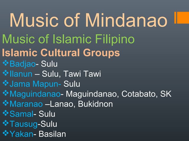 Music of MIndanao (Islam and non-Is...