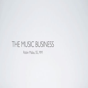 The Music Entrepreneurship