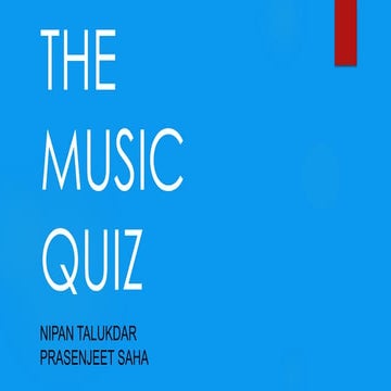 The Music Quiz: Prelims