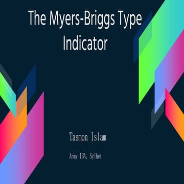 The Myers Briggs Type Indicator