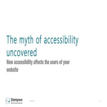 The myth of accessibility uncovered uk