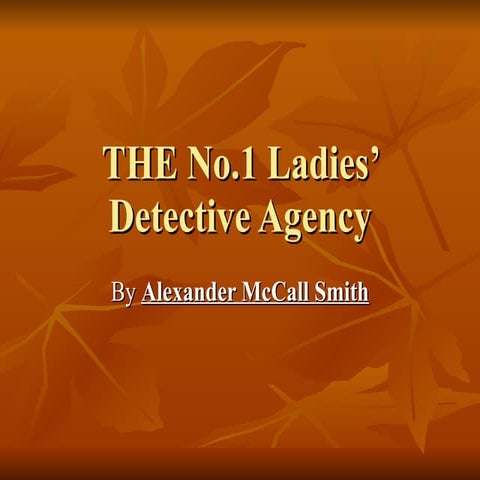 Characters in The No.1 Ladies' Detective Agency