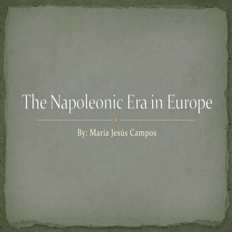 The napoleonic era in Europe