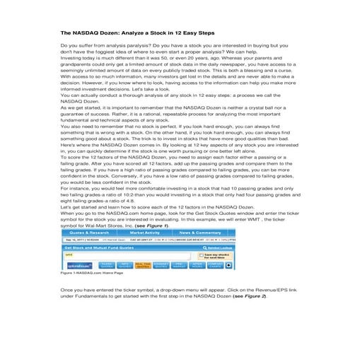 The Nasdaq Dozen | PDF