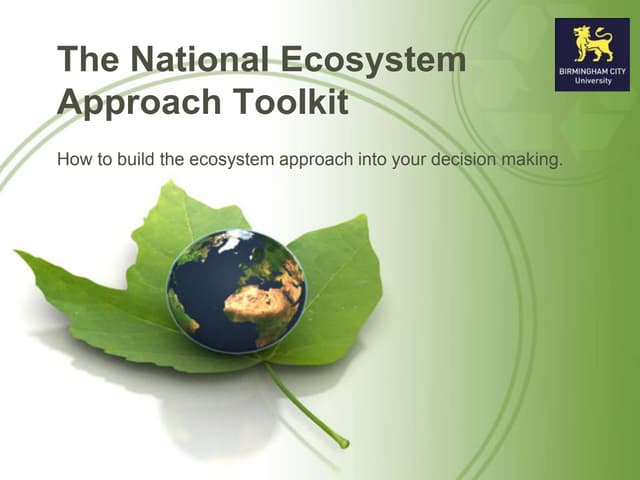 The national ecosystem approach toolkit7jan