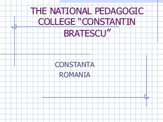 The national pedagogic college