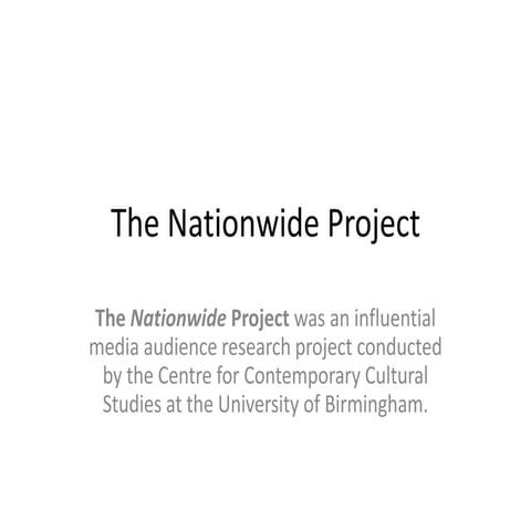 The nationwide project
