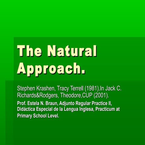 The Natural Approach