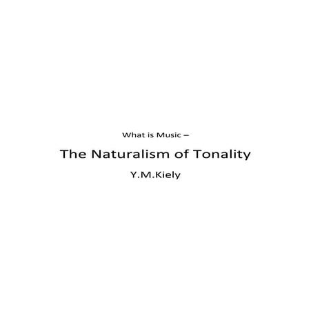 The Naturalism of Tonality