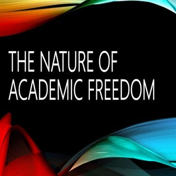 The nature of academic freedom