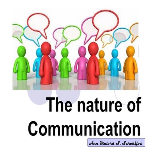 The nature of communication