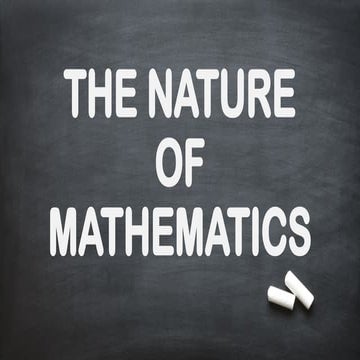 THE NATURE OF MATHEMATICS GRADE 1 PPT...
