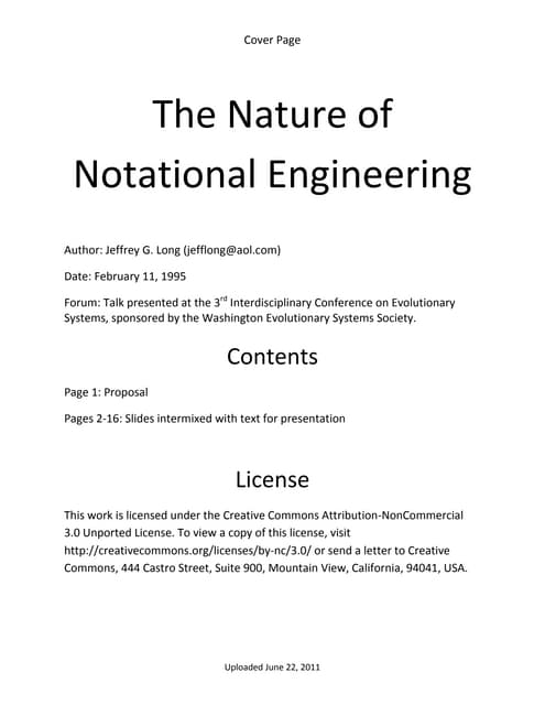 The nature of notational engineering