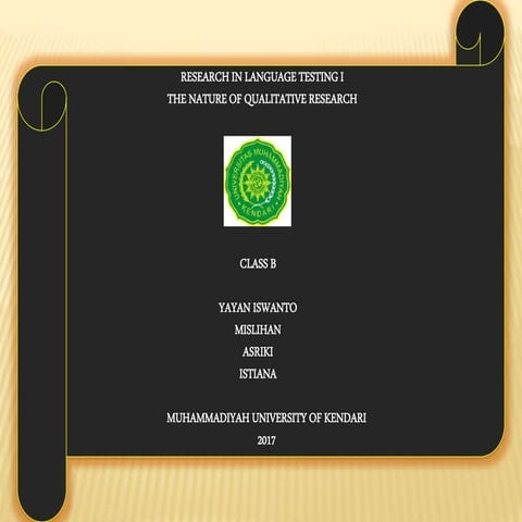 The Nature of Qualitative Research