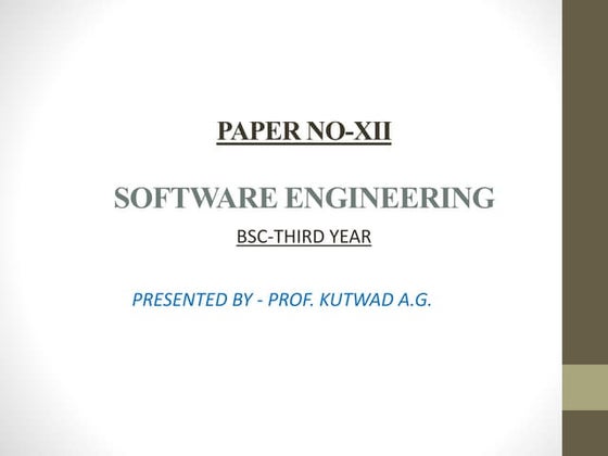 Software Engineering Practice | PPT