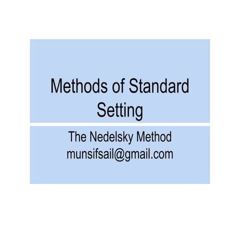 The nedelsky method