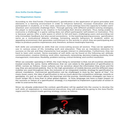 The negotiation game | PDF