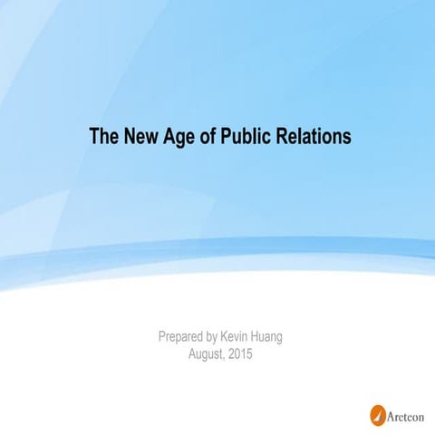 The new age of public relations