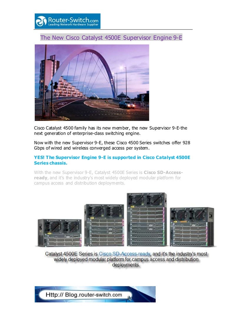 Cisco 4507r-e Supervisor Slot