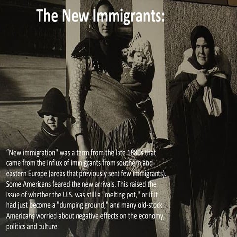 The new immigrants
