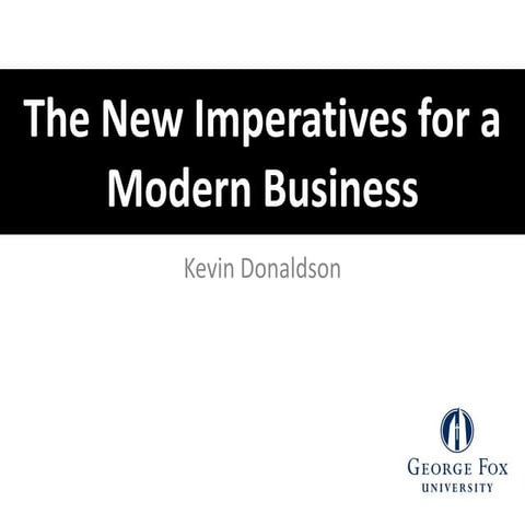 The New Imperatives for a Modern Business