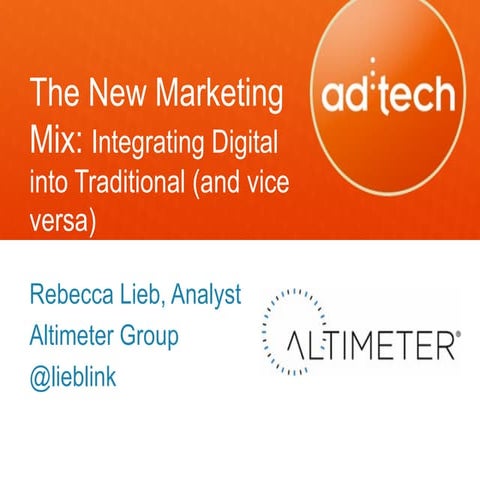 adtech SF12 The new marketing mix by Rebecca Lieb