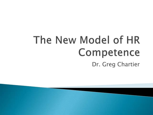 The new model of hr competence