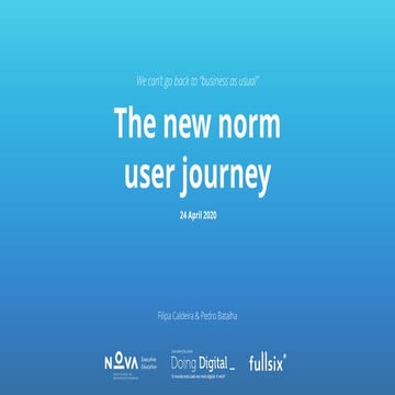 The new norm user journey