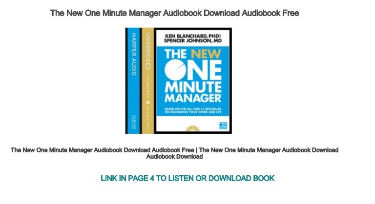 One minute manager summary ppt picture