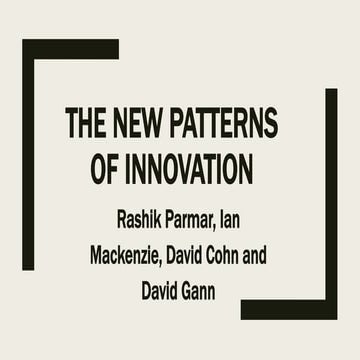 The new patterns of innovation