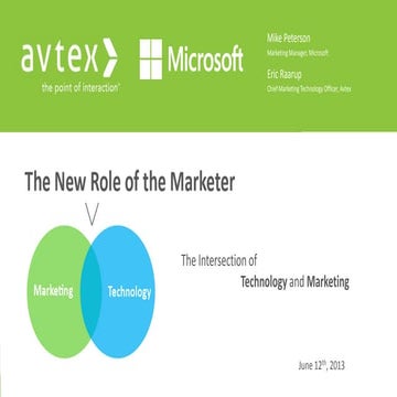 The new role of the marketer