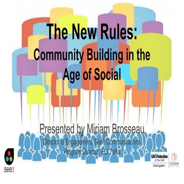 The new rules: community building in the age of social: Maturing your synagog...