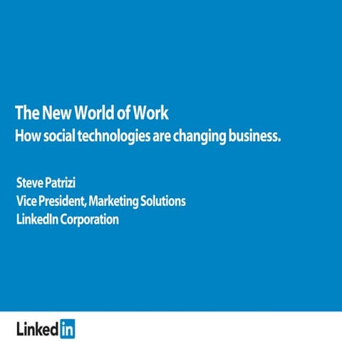 The New World Of Work - 2010