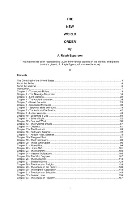The New World Order By Ralph Epperson Pdf The new world_order - ralph epperson | PDF