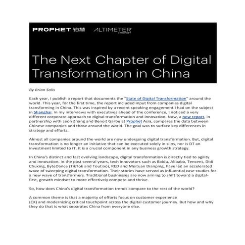 The State Of Digital Transformation In China Versus The Rest Of The World by ...