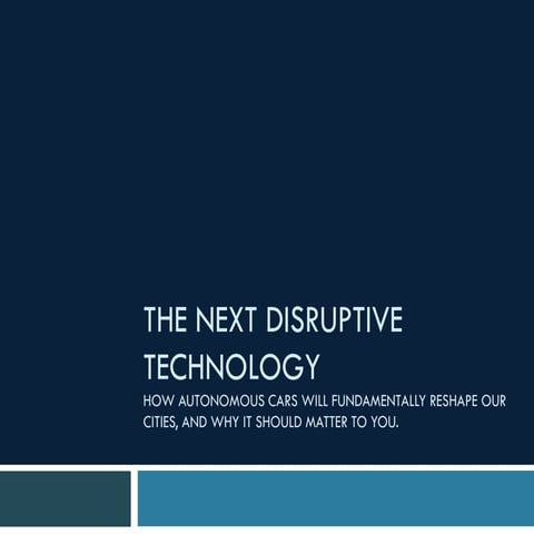 The Next Distruptive Technology