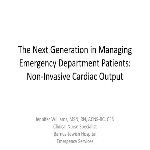 The next generation in managing emergency department patients
