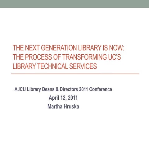The next generation library is now